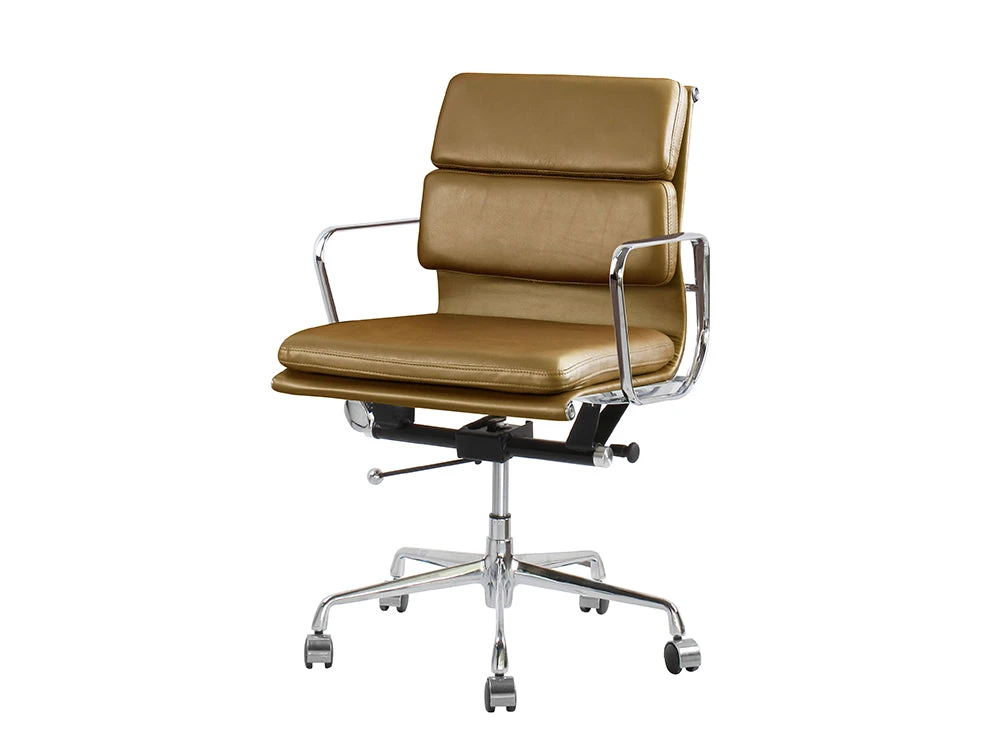 Eames Office Chair, Brown Leather 1 Eames Office Chair, Brown Leather