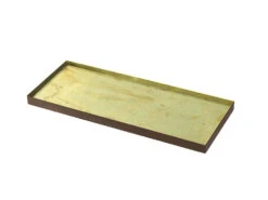Gold Leaf Glass Tray, 46x18cm