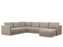 Basel U Shape Chaise Sofa 38 Basel U Shape Chaise Sofa -Home Decor Shop 0609081NAGRY Basel 1 Seat No Arm Sofa Eton Flax H4