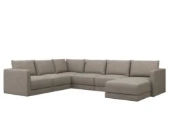 Basel U Shape Chaise Sofa 37 Basel U Shape Chaise Sofa -Home Decor Shop 0609091NAGRY Basel 1 Seat No Arm Otter Sofa Grey H3