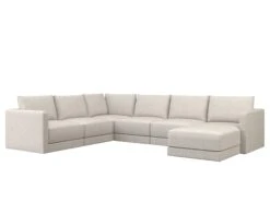 Basel U Shape Chaise Sofa 36 Basel U Shape Chaise Sofa -Home Decor Shop 0609101NATEL Basel 1 Seat No Arm Sofa Alcott Ivory H8