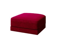 Basel Ottoman -Home Decor Shop 060911NOARED Basel Ottoman Ruby Red Velvet 01