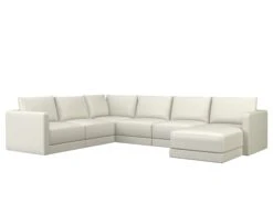 Basel U Shape Chaise Sofa 24 Basel U Shape Chaise Sofa -Home Decor Shop 0609121NAWHI Basel 1 Seat No Arm Sofa Cortina White Leather H3
