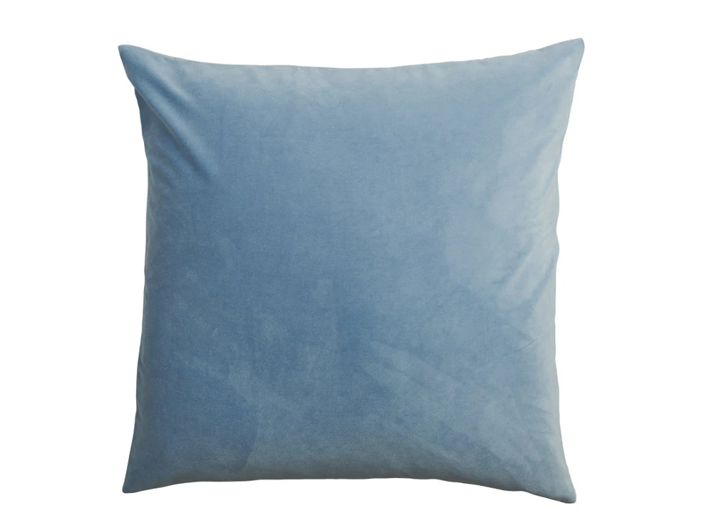 Light Blue Velvet Cushion Cover, 50x50cm 1 Light Blue Velvet Cushion Cover, 50x50cm