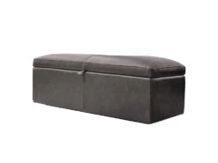 Miles Bench, Parrot Grey Leather