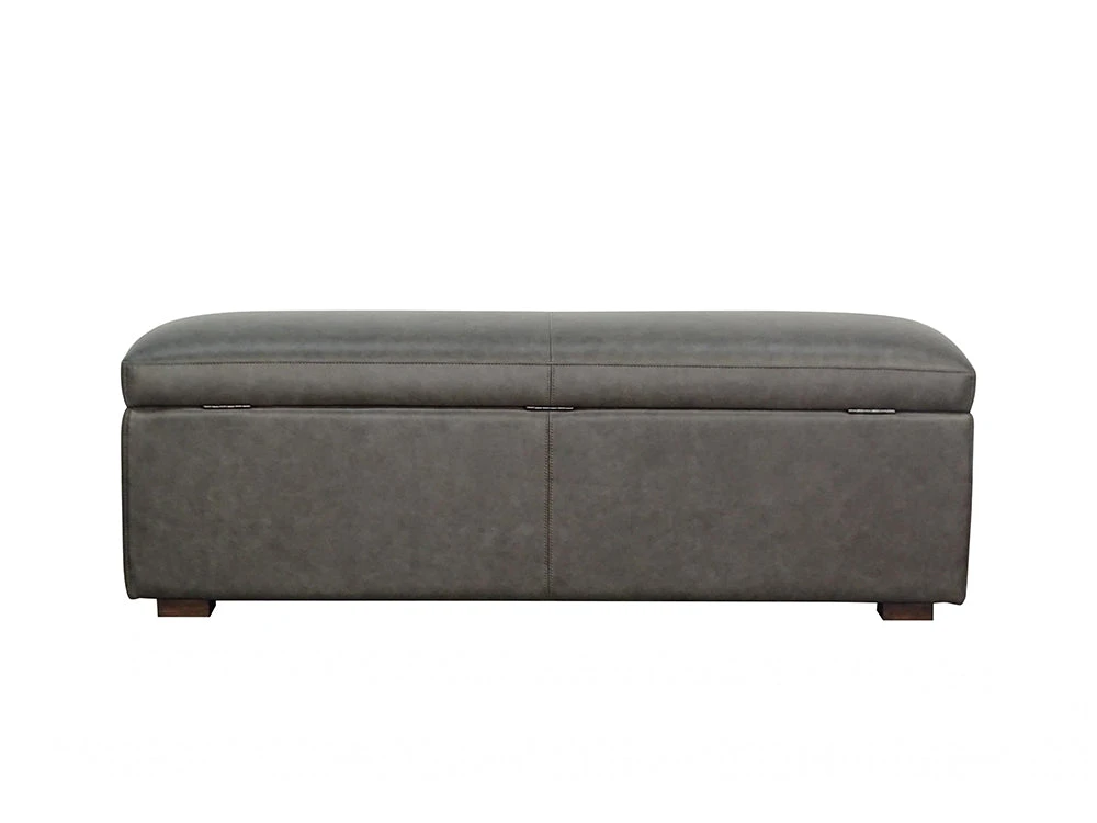 Miles Bench, Parrot Grey Leather 3 Miles Bench, Parrot Grey Leather - Image 3