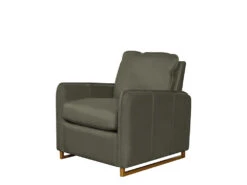 Beltran Recliner -Home Decor Shop 061746NOACHA Beltran Recliner Parrot Grey Leather Gold Base H1