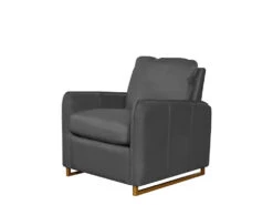 Beltran Recliner -Home Decor Shop 061746NOADGY Beltran Recliner Cortina Charcoal Leather Gold Base H1