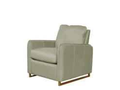 Beltran Recliner -Home Decor Shop 061746NOAGRY Beltran Recliner Cortina Dove Leather Gold Base H1
