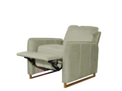Beltran Recliner -Home Decor Shop 061746NOAGRY Beltran Recliner Cortina Dove Leather Gold Base H2