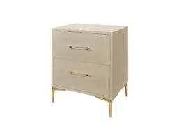 Home Decor Shop -Home Decor Shop 068481SMLSAN Ariel 2 Drawer Bedside Table 01