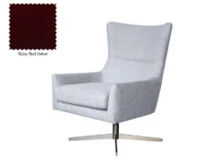 Dominic Swivel Chair 31 Dominic Swivel Chair -Home Decor Shop 069423NOARED Dominic Swivel Chair Eton Ruby Red Velvet 01