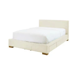 Moderna Bed With 2 Drawers Right 33 Moderna Bed With 2 Drawers Right -Home Decor Shop 069767DOBWHI Moderna Double Bed with 2 drawers Right Cortina White Leather H