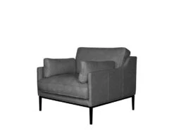 Carmen Armchair -Home Decor Shop 0698381SECHA Carmen Armchair Parrot Grey Leather H1