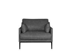 Carmen Armchair -Home Decor Shop 0698381SECHA Carmen Armchair Parrot Grey Leather H2