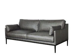 Carmen 4 Seat Sofa -Home Decor Shop 0698384SECHA Carmen 4 Seat Sofa Parrot Grey Leather H1