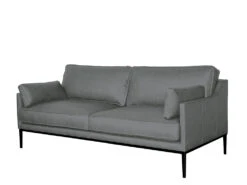 Carmen 4 Seat Sofa -Home Decor Shop 0698384SEDGY Carmen 4 Seat Sofa Cortina Charcoal Leather H1