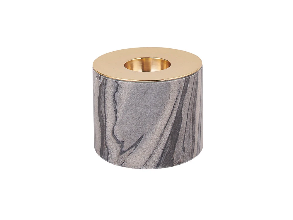 Jurek Votive, Grey Marble Tall 1 Jurek Votive, Grey Marble Tall