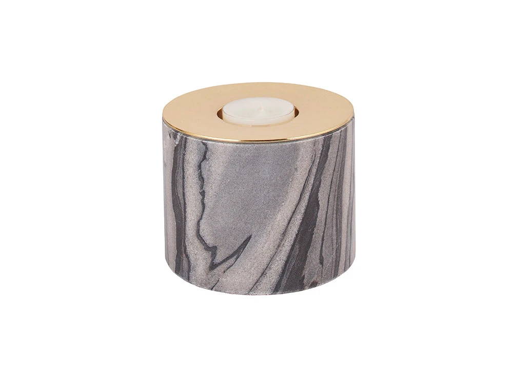 Jurek Votive, Grey Marble Tall 3 Jurek Votive, Grey Marble Tall - Image 3