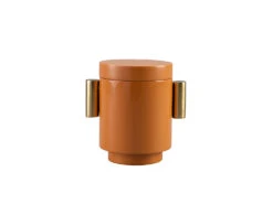 Odol Round Box, Orange -Home Decor Shop 070583MEDORA Odol Round Box Orange 03