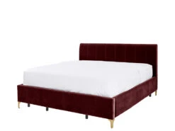 Andrea Bed With No Drawers 29 Andrea Bed With No Drawers -Home Decor Shop 070727KNGRED Andrea King Bed No Drawers Ruby Red Velvet H1