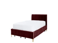 Andrea Bed With No Drawers 39 Andrea Bed With No Drawers -Home Decor Shop 070727SNGRED Andrea Single Bed No Drawers Ruby Red Velvet H1