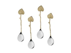 Heart Leaf Spoons, Set Of 4 Pcs