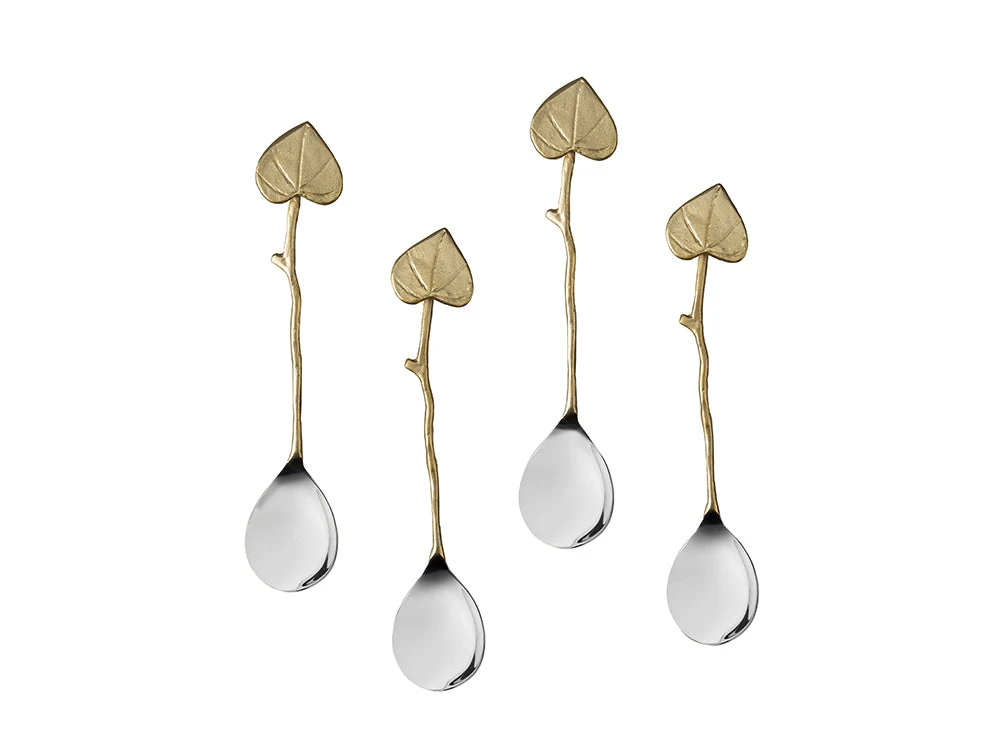 Heart Leaf Spoons, Set Of 4 Pcs 1 Heart Leaf Spoons, Set Of 4 Pcs