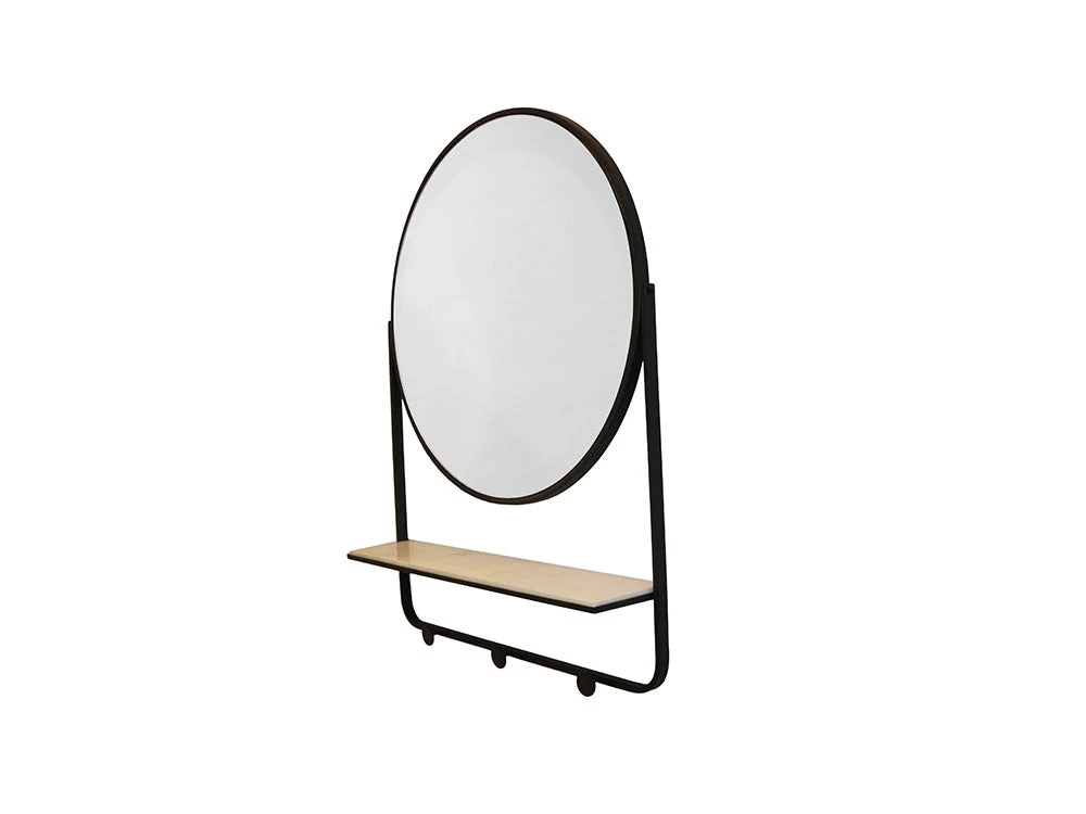 Huxley Black Mirror With Shelf 2 Huxley Black Mirror With Shelf - Image 2