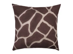 Giraffe Pattern Cushion Cover, Chocolate 50x50cm