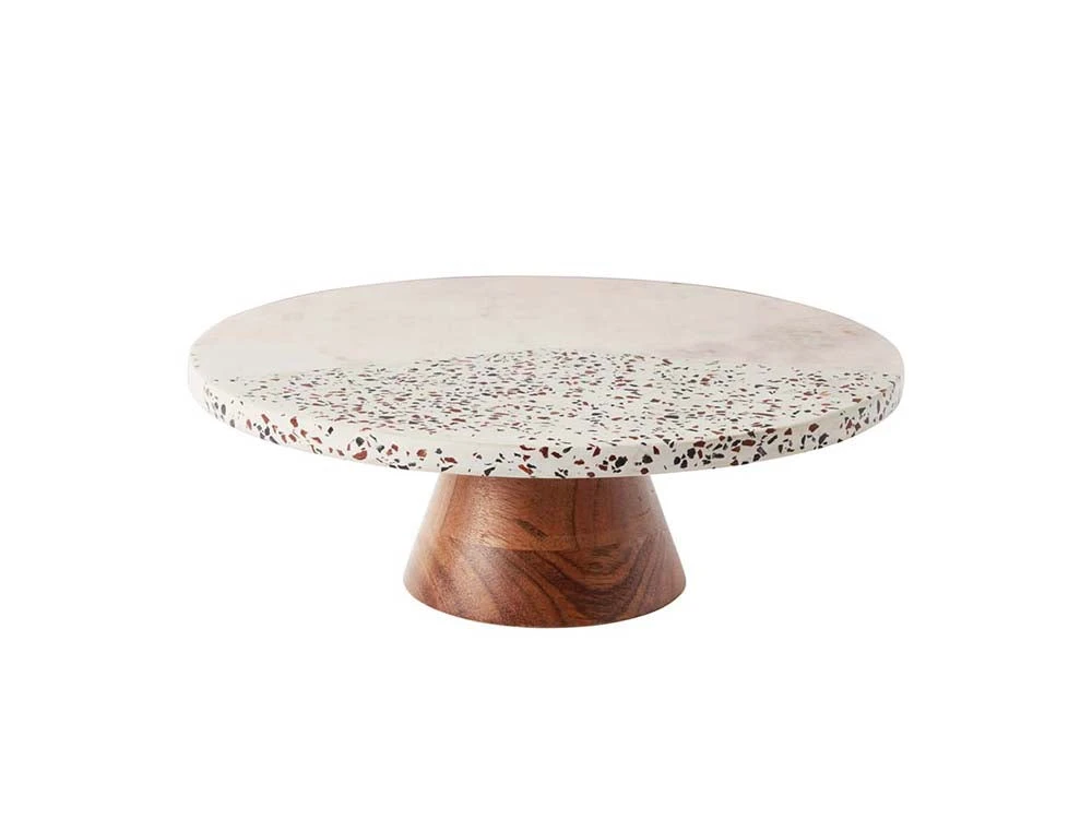 Livvi Terrazzo Marble Footed Cake Stand 1 Livvi Terrazzo Marble Footed Cake Stand