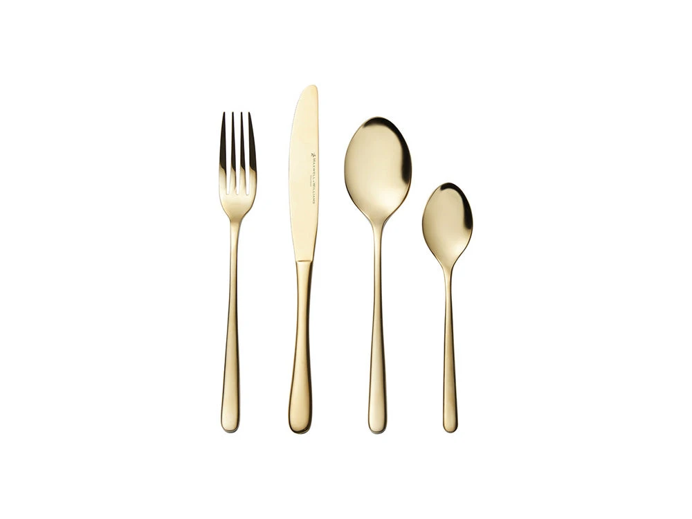 Leveson Cutlery Set Of 24 Pcs, Gold 1 Leveson Cutlery Set Of 24 Pcs, Gold
