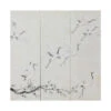 Cranes Hand Painted Triptych