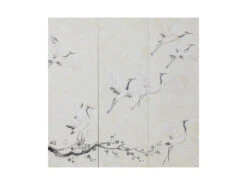Cranes Hand Painted Triptych