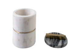 Godwin Marble Canister, Tall -Home Decor Shop 071838LRGBLW Godwin Marble Canister Tall 02
