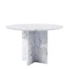 Giovanni Round Marble Dining Table, Cross Leg