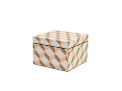 Kubes Lacquered Box, Olive Small