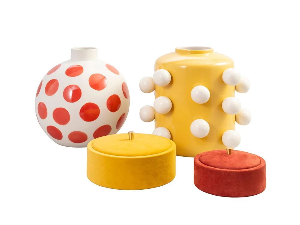 Polka Dots Vase, Red 2 Polka Dots Vase, Red - Image 2
