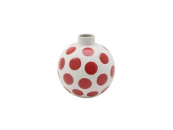Polka Dots Vase, Red