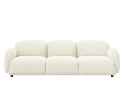 Home Decor Shop -Home Decor Shop 0753364SECRE Bailey 3 Seat Sofa Fila Cream H2