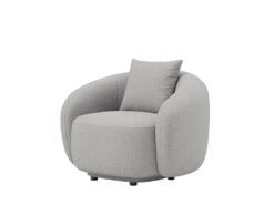 Dawn Curved Armchair -Home Decor Shop 0754401SELBL Dawn Armchair Hana Light Blue H1