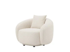 Dawn Curved Armchair -Home Decor Shop 0754401SEWHI Dawn Armchair Hana White H1