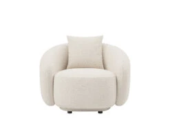 Dawn Curved Armchair -Home Decor Shop 0754401SEWHI Dawn Armchair Hana White H2