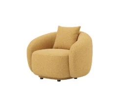 Dawn Curved Armchair -Home Decor Shop 0754401SEYEL Dawn Armchair Hana Mustard H1