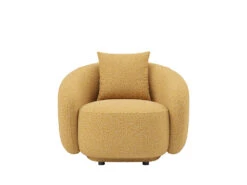 Dawn Curved Armchair -Home Decor Shop 0754401SEYEL Dawn Armchair Hana Mustard H2