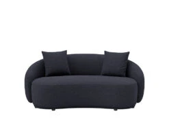 Dawn 3 Seater Curved Sofa -Home Decor Shop 0754403SEBLA Dawn 3 Seat Sofa Kuka Black H2