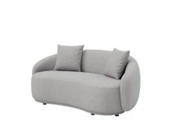Dawn 3 Seater Curved Sofa -Home Decor Shop 0754403SELBL Dawn 3 Seat Sofa Hana Light Blue H1