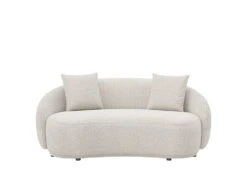 Dawn 3 Seater Curved Sofa -Home Decor Shop 0754403SENAT Dawn 3 Seat Sofa Kuka Natural H2