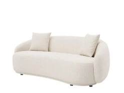 Dawn 4 Seater Curved Sofa -Home Decor Shop 0754404SEWHI Dawn 4 Seat Sofa Hana White H1