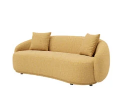 Dawn 4 Seater Curved Sofa -Home Decor Shop 0754404SEYEL Dawn 4 Seat Sofa Hana Mustard H1